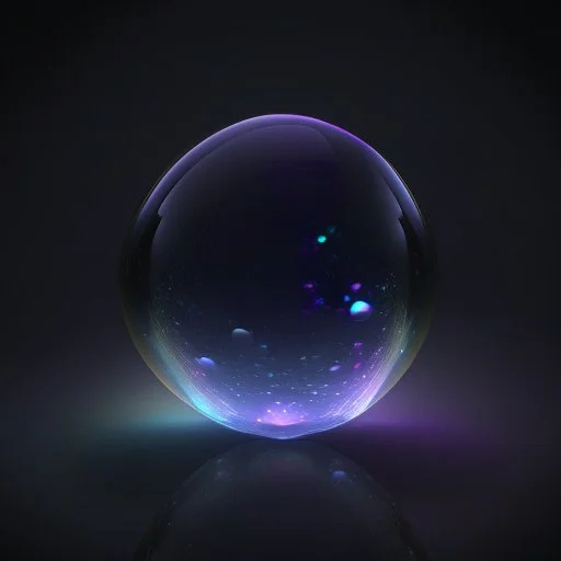 3d holographic sphere shape isolated on infinite dark background, glow, glass effect, 4k. sober.