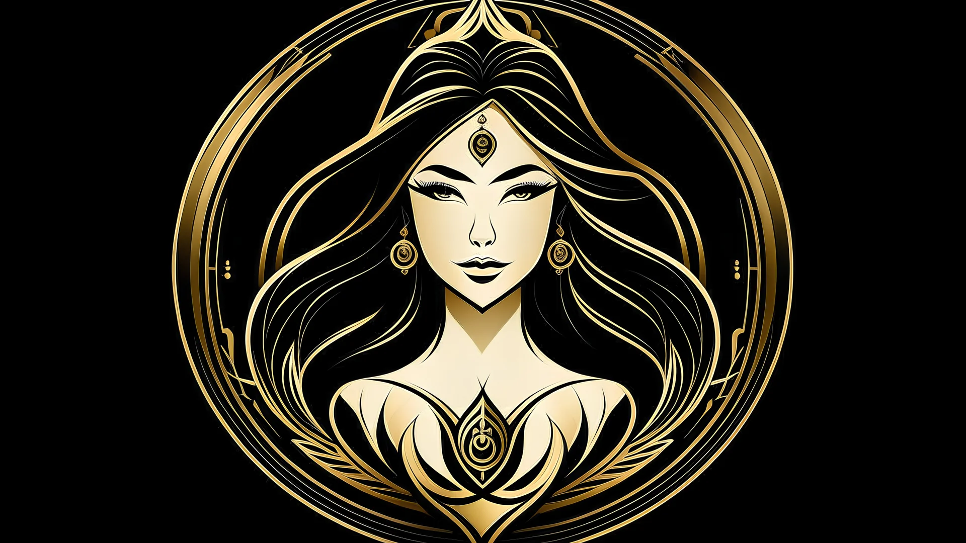 Goddess, logo, "Goddess", black, gold, word, stunning, diamond, sexy, logo