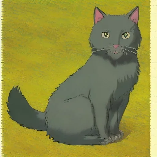 Retrato de um gato por Van Gogh