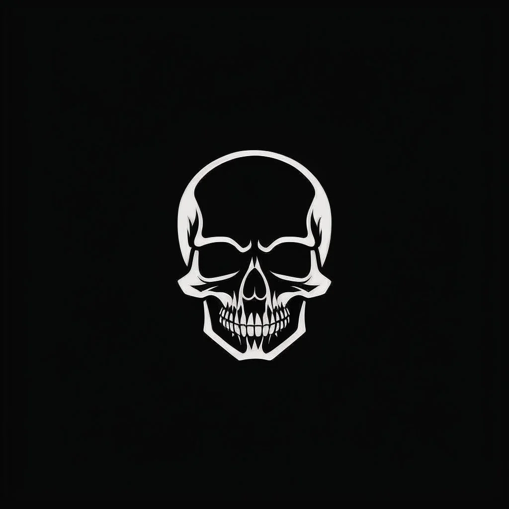 minimalistic skull logo