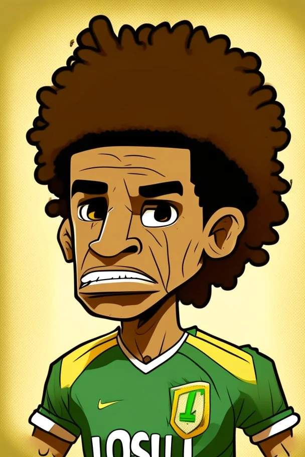 Douglas Louise Brazilian football player cartoon 2d