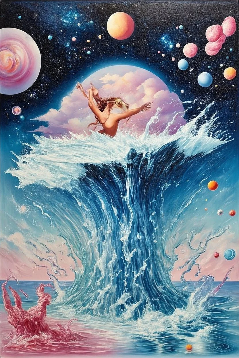The fourth stage of water; Post-Modern Celestial Pop Art with surreal elements