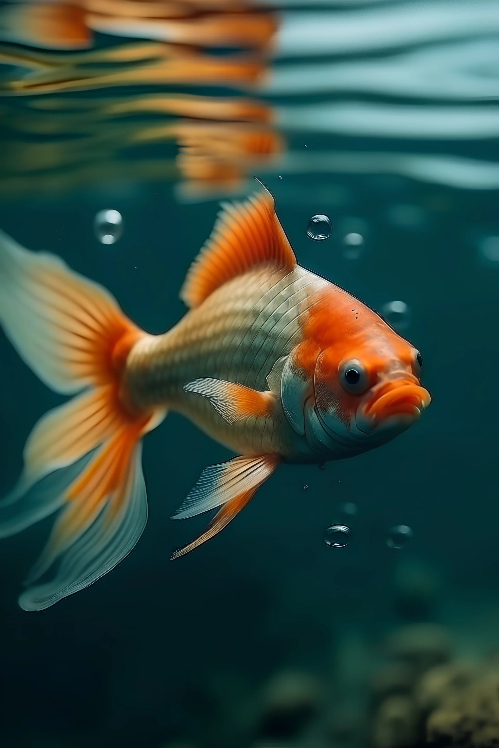 Un Poisson qui est en train de se noyer