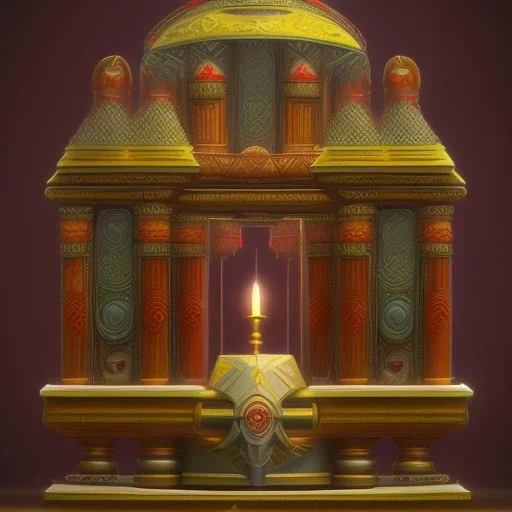 tribal small altar temple for resurection concept art for games