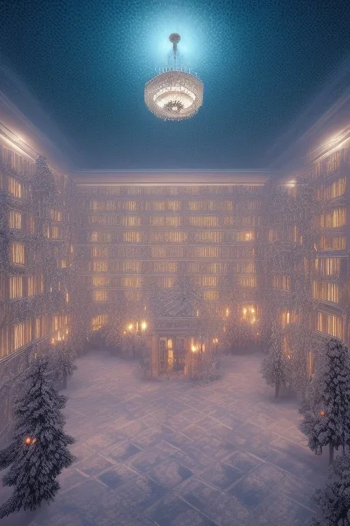 The Overlook Hotel, nostalgic, warm, led lights.