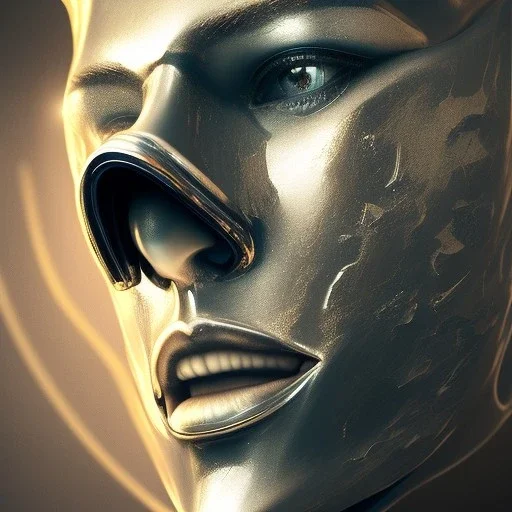 Mystery iconic mask, dramatique, art background, dramatic lighting, volumetric lighting, hyperrealisme, 8k, high quality, lot of details, fit within portrait