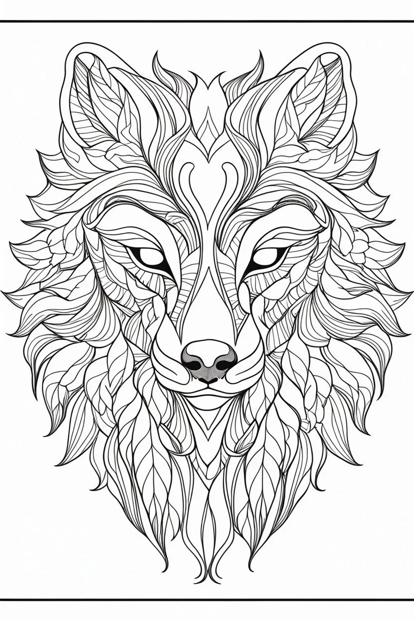 Portrait of a gentle woman in a lively field of marigolds, mature coloring artwork, contour, vector, clean line art, white background, detailed, black and white, in the style of kalamkari design