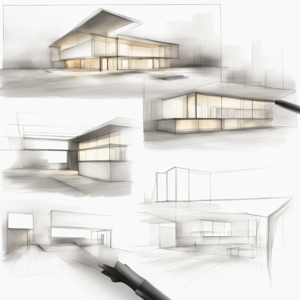 Lighting design, modern , sketches