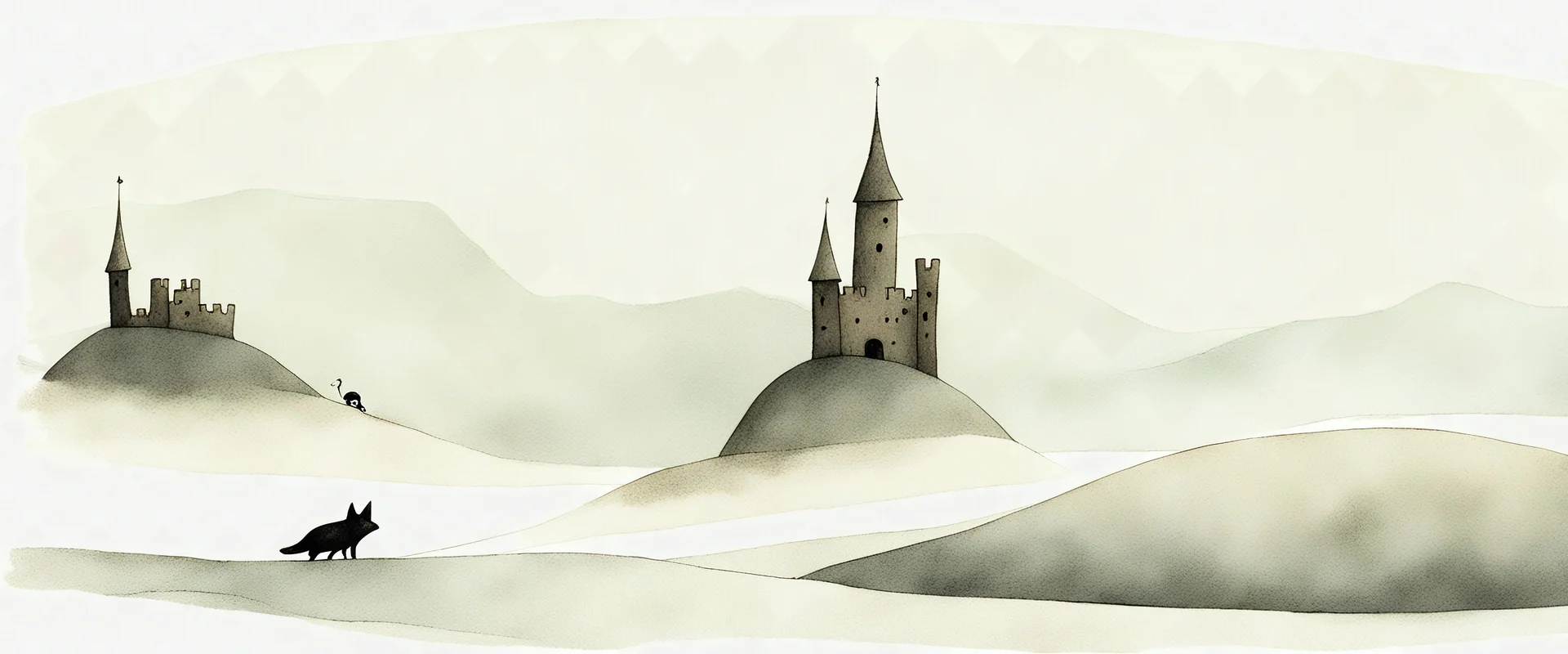 way to a stony castle, Jon Klassen style