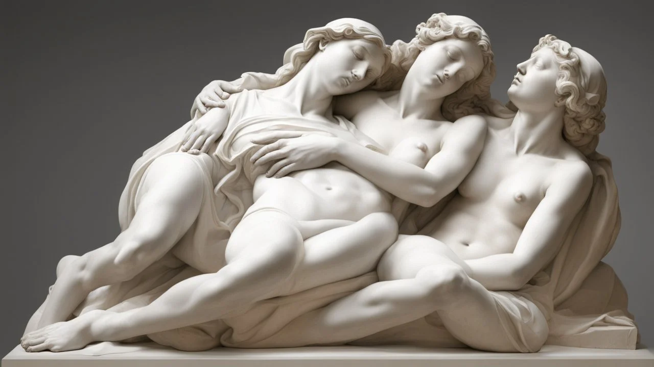 Canova that re-imagines Michelanglo's Pietà with two women