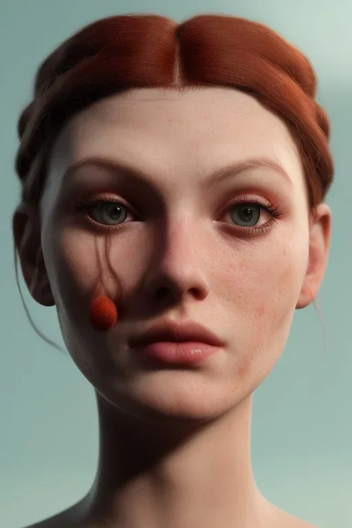 Woman, body 190kg, orange hair, two braids, bangs, rossi eyes, big eyes, freckles, long eyelashes, Frozen, 8k resolution