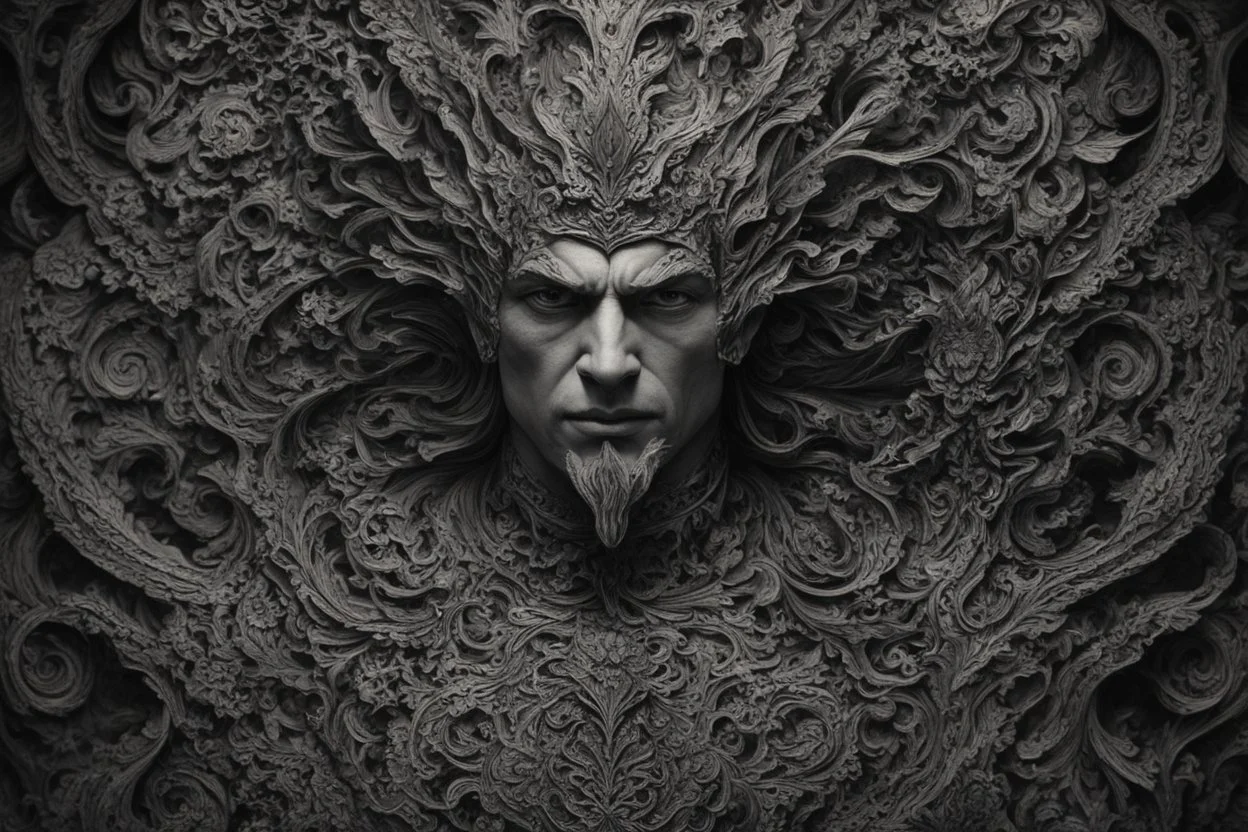 A mesmerizing and abstract portrait of Hades, the god of the underworld, using dark tones and intricate patterns to capture the enigmatic essence of the underworld's ruler, (mesmerizing and abstract portrait:1.4), (Hades, god of the underworld:1.5), (dark tones and intricate patterns:1.3), (expressive and enigmatic ambiance:1.2), inspired by abstract interpretations of classical mythology and the mysteries of the underworld, trending on ArtStation, Intricate, Sharp focus, atmospheric lighting