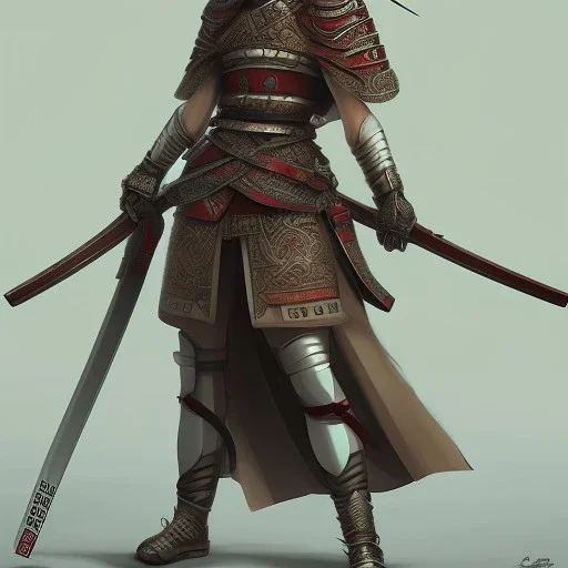 Samurai woman, hd, anime