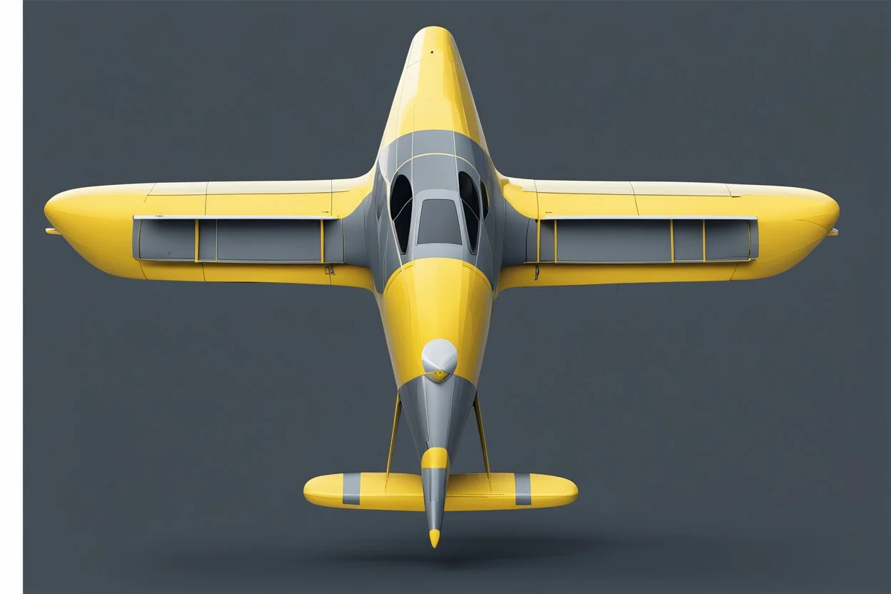 2d plane, yellow