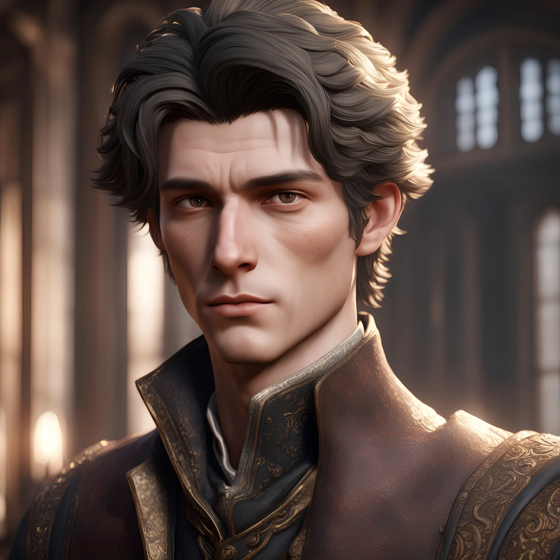 20 jähriger gut aussehendes mann aus dem jahre 1804 unreal engine 6, high detail, intricate, cinematic.