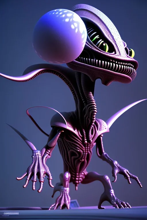 aliens invade clean art NFT, blender 3d