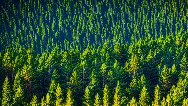 pine forest in the mountains