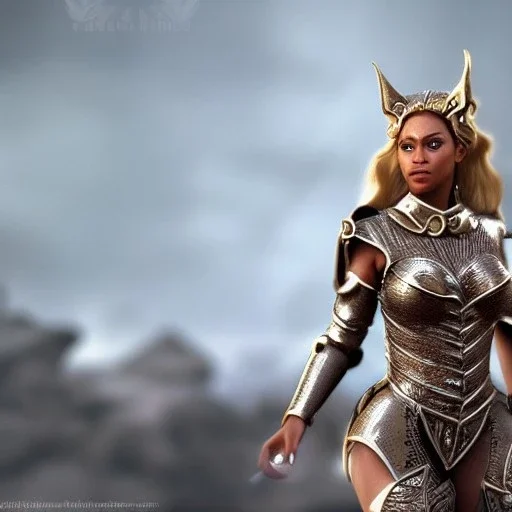 Beyonce elf in armor character very detailed cinematic fantasy unreal engine photo realistic