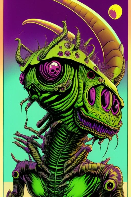 monster grasshopper 70s sci fi art