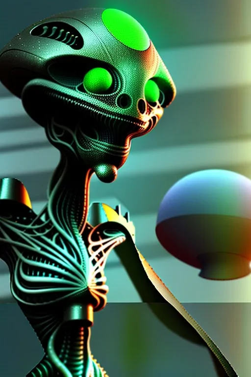 aliens earth, clean art NFT, blender 3d