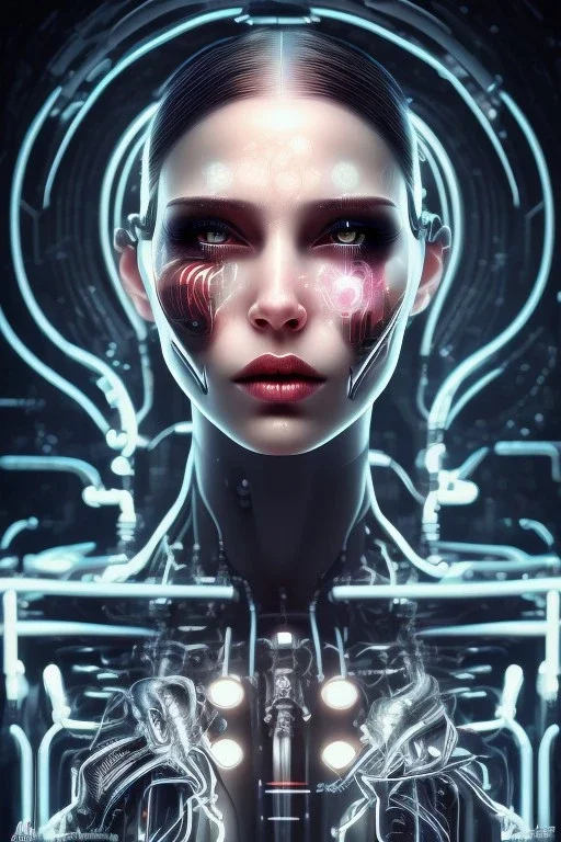 cyberpunk, head, scream women, portrai, face cry, perfect eyes, tron, cyborg, robot, cyborg, seven , perfekt, real, dream, hr giger