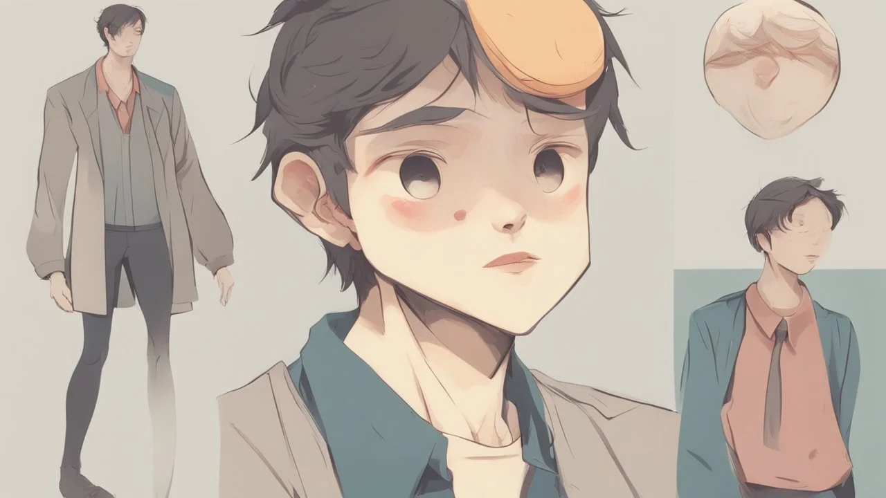 شخص جسمه عادي ووجه طولي