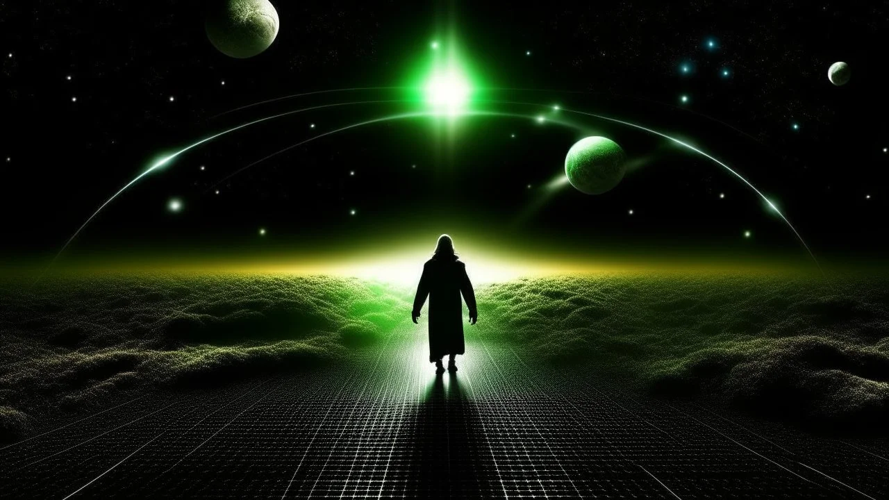 matrix universe, space, planets, god creation walking in the light