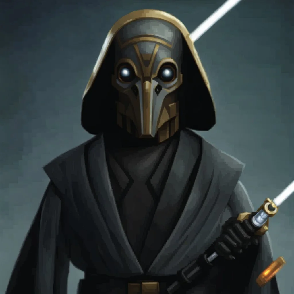 star wars bald male corellian jedi pilot wearing black and gunmetal grey old republic armored robes with gold trim, alone, battle-ready Jedi Master defending a ruined ancient city surrounded by golden light, centered head and shoulders portrait, hyperdetailed, dynamic lighting, hyperdetailed background, 8k resolution, volumetric lighting, light skin, fully symmetric details