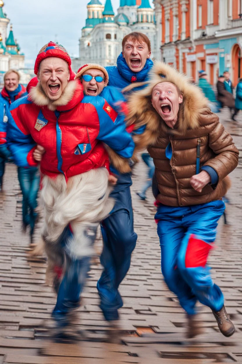 Russian people having fun