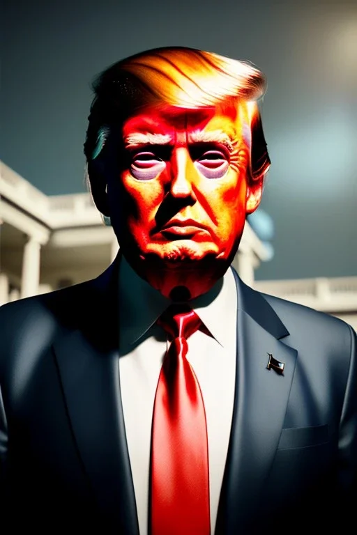 Ultra realistic image night, Donald trump zombie, suit, blood, torn arm, night, the walking dead style, dark ambient, highly detailed, White House background, concept art, unreal engine 5, ray tracing, RTX, ultra detail, volumetric lighting, high definition, high resolution.