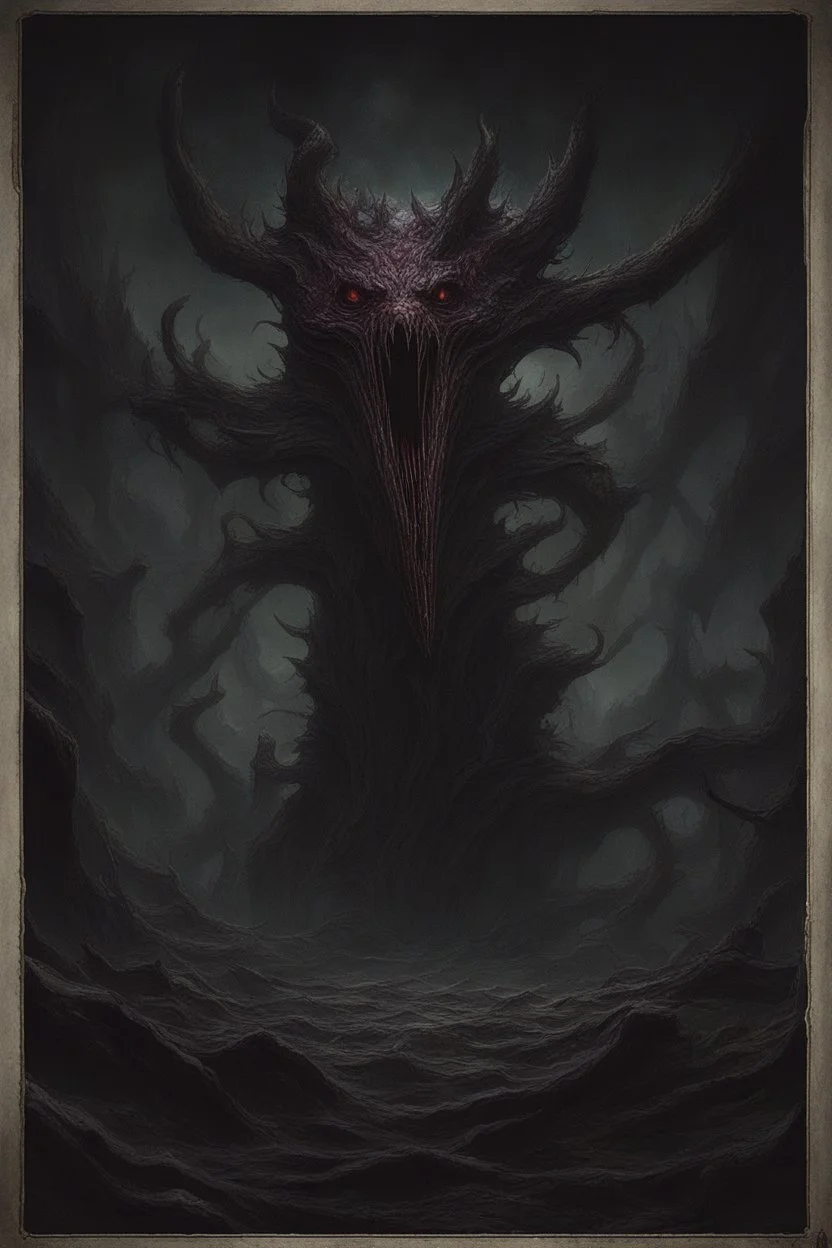 scary void horror dreadful incomprehensible void abyss abyss nightmare shapeless chaos darkness fog maw devouring