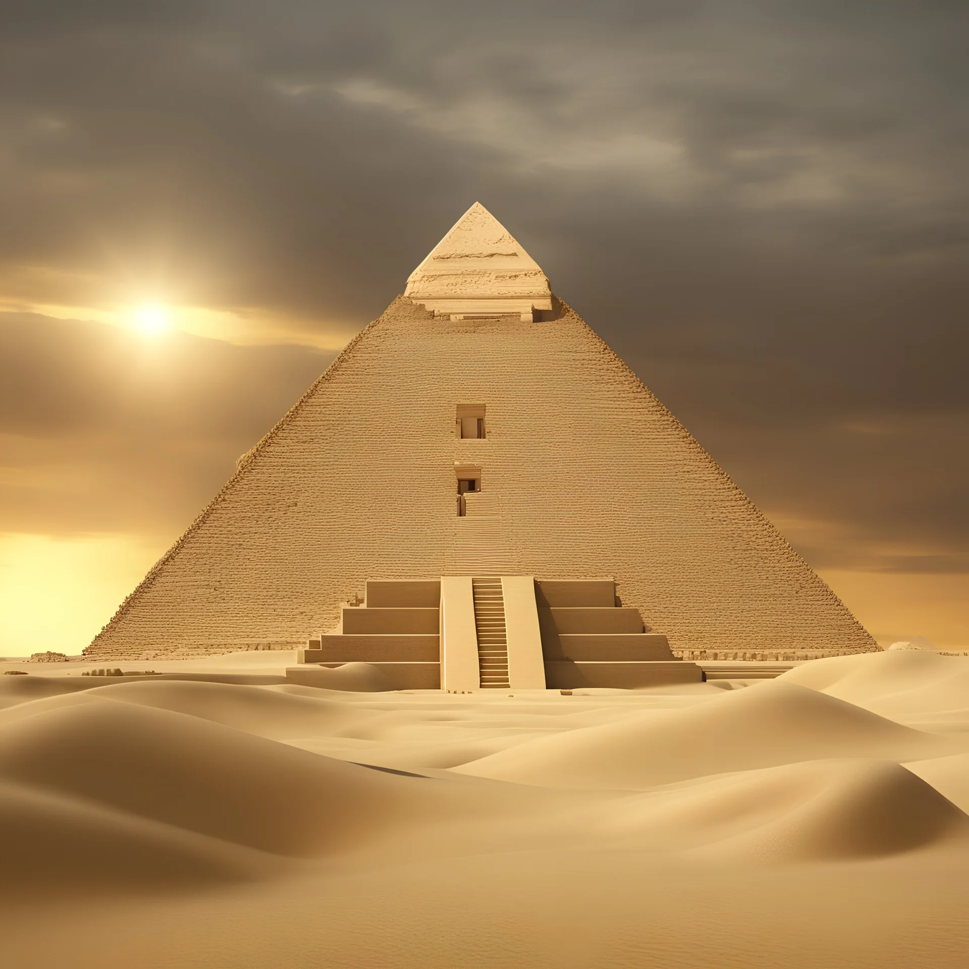 pyramid of ancient egypt, realistic 3/4 photograph