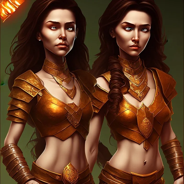 dungeons and dragons, female human, druid, brown hair, brown eyes, full body, realistic face, hair tied back