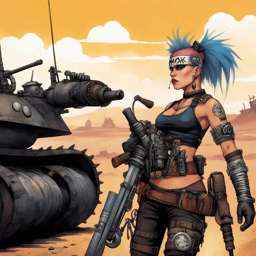 middle way between Tank Girl and Mad Max
