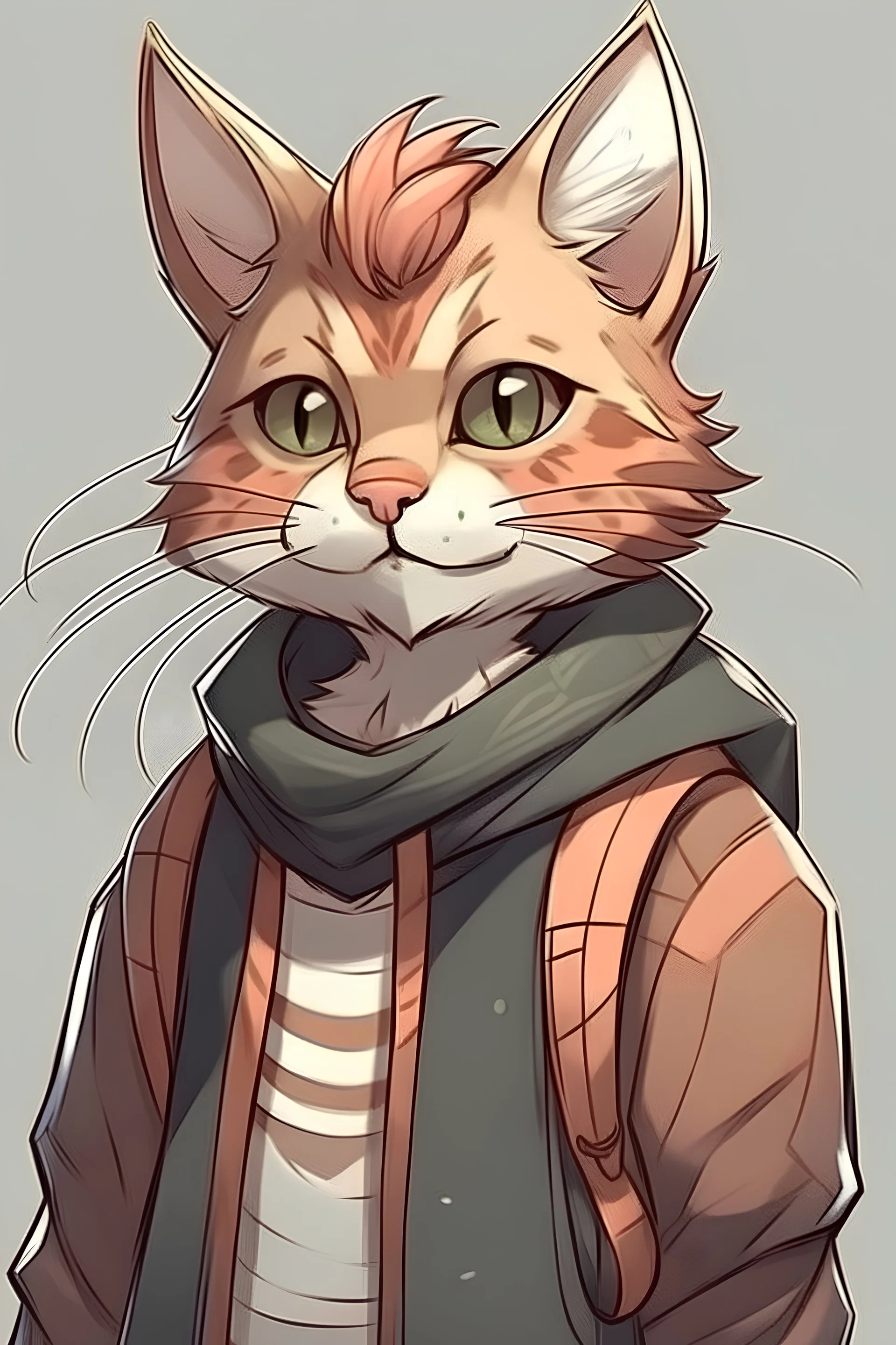 Uma personagem gata em forma humana