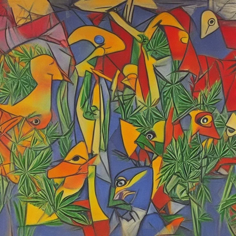 ducks and weed picasso