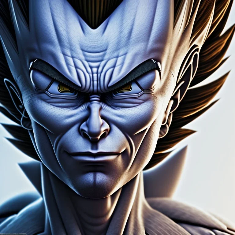 Realistic Vegeta Portrait, 8K, Photorealism