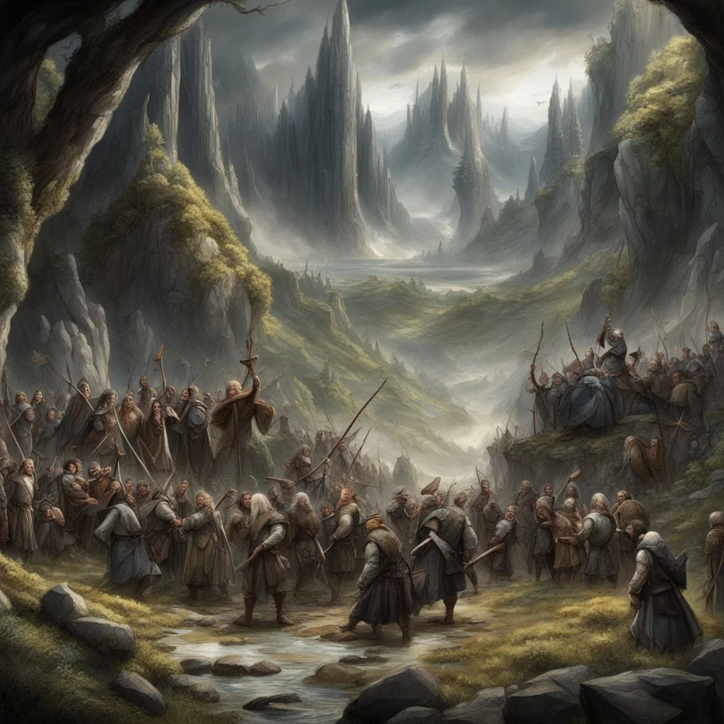 The world of Lord of the Rings and the war between elves and dwarves