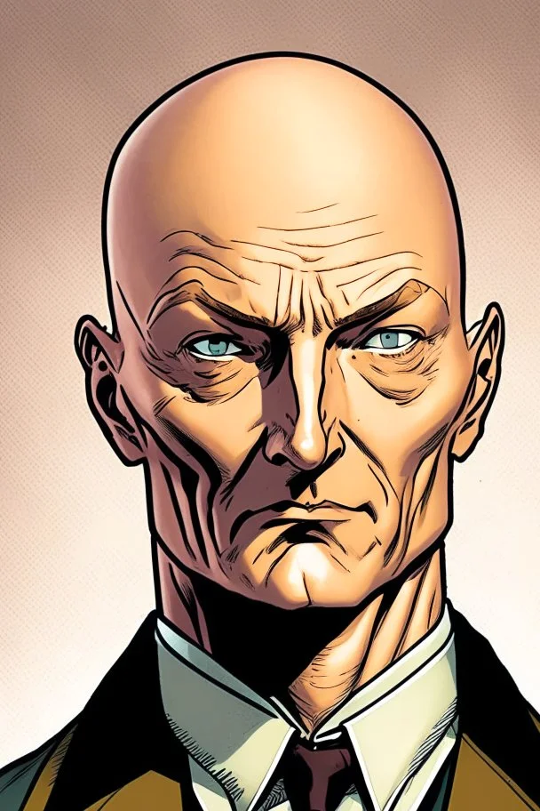 A comic portrait of Charles Xavier