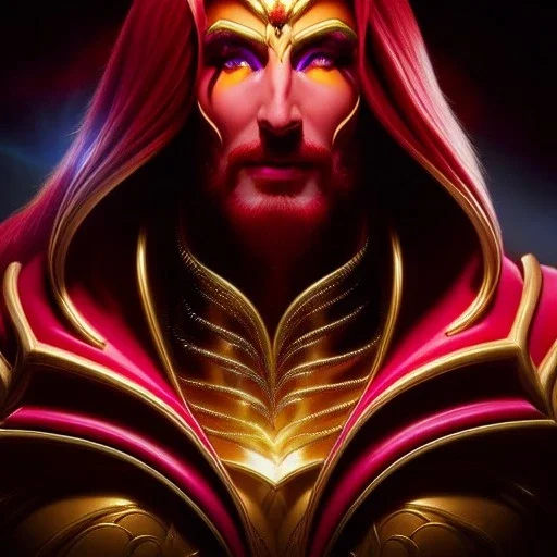 Ultra detailed fullbody Portrait in oil on canvas of heroes of the storm -Kael'thas,extremely detailed digital painting,intense stare, extremely detailed face, crystal clear eyes, mystical colors ,perfectly centered image, perfect composition, rim light, beautiful lighting,masterpiece ,8k, stunning scene, raytracing, anatomically correct, in the style of Steve Jung and robert e howard and Wizyakuza and Ohrai Noriyoshi and Simon Bisley and uncannyknack.