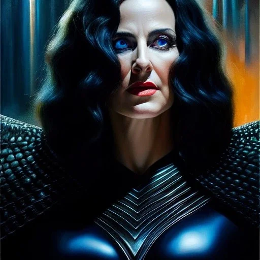 Ultra detailed fullbody Portrait in oil on canvas of Hela (Marvel) with armor,intense stare,extremely detailed digital painting, extremely detailed face,crystal clear Big eyes, mystical colors ,perfectly centered image, perfect composition, rim light, beautiful lighting, 8k, stunning scene, raytracing, anatomically correct, in the style of robert e howard and Ken Kelley and Ohrai Noriyoshi and Simon Bisley and tomzj1