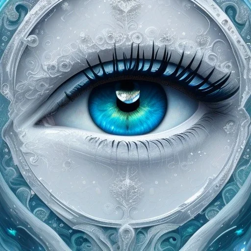 icy blue, anime, fsiry queen,tears, majestic, ominous, ice, wildflower, intricate, masterpiece, expert, insanely detailed, 4k resolution, retroanime style, cute big circular reflective eyes, cinematic smooth, intricate detail , soft smooth lighting, soft pastel colors, painted Rena