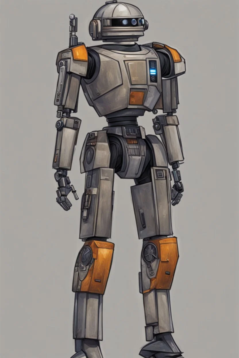 A Star Wars Combat Droid, Wearing Cowboy Clothes.