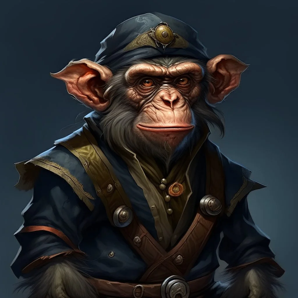 Dread Pirate Monkey-Man DnD Digital Art