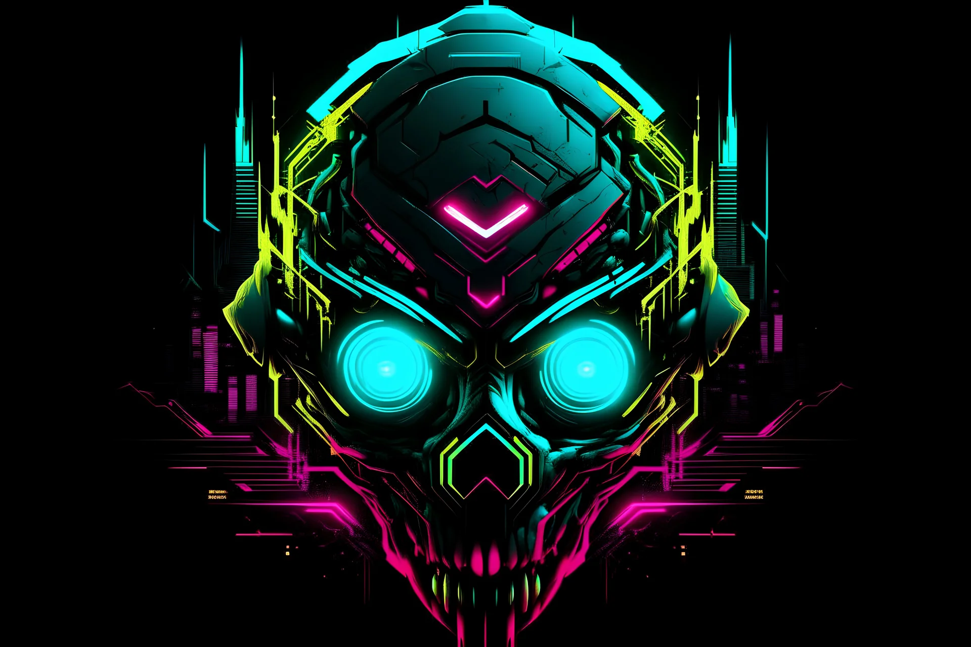 Cyberpunk evil logo