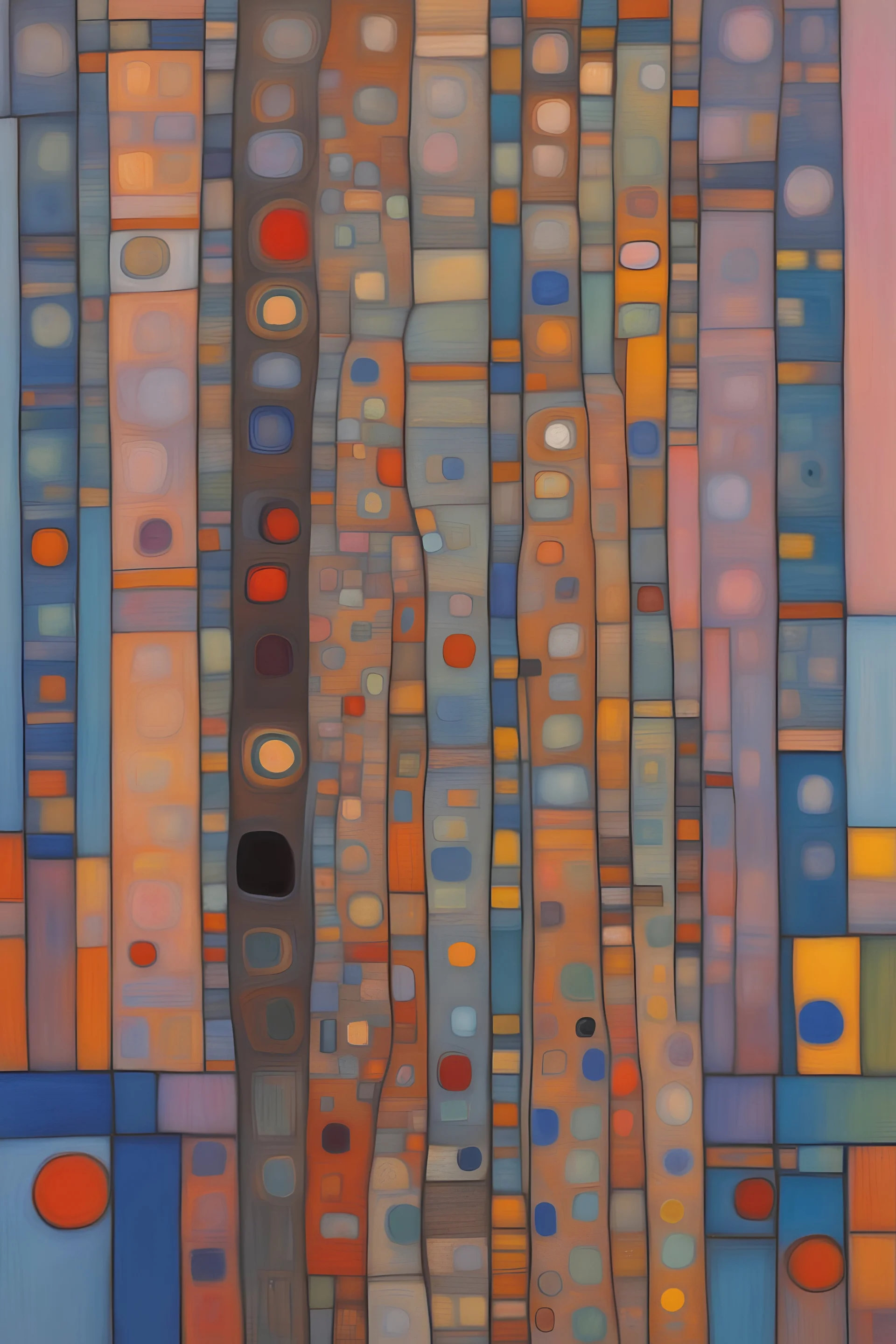 letting go of the existential grip; Hundertwasser; Klimt; dazzling; pastel palette