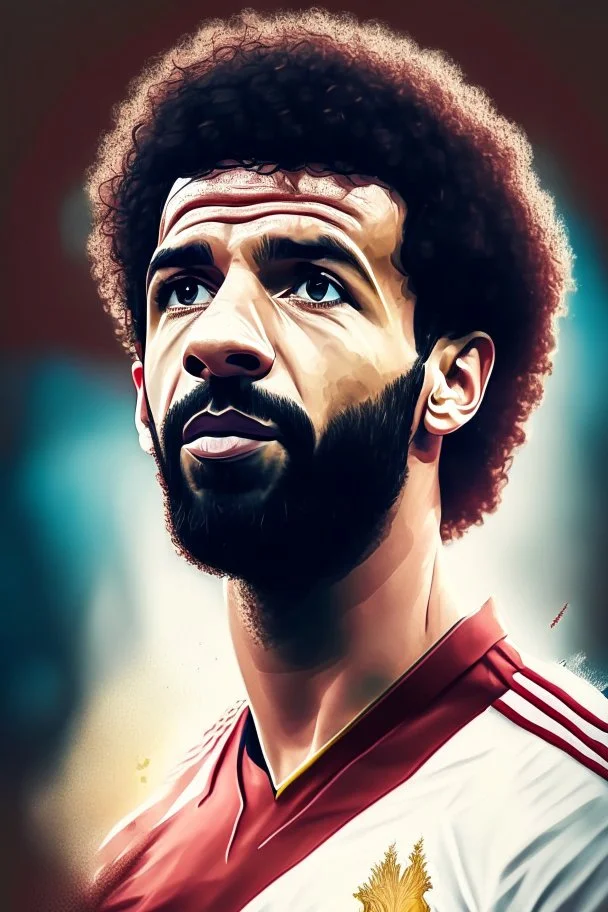 Mohamed Salah Egyptian soccer player ,caircture