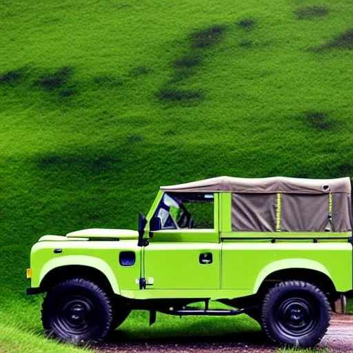 Yellow and green Camouflage land rover army