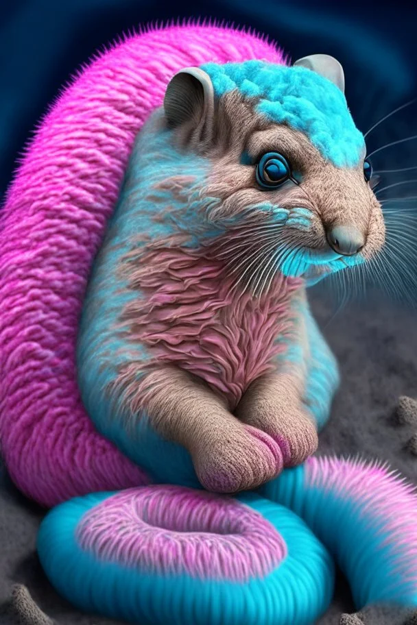 cat chamois ground hog doe snake porpoise,insanely detailed, cotton candy, 16k resolution,