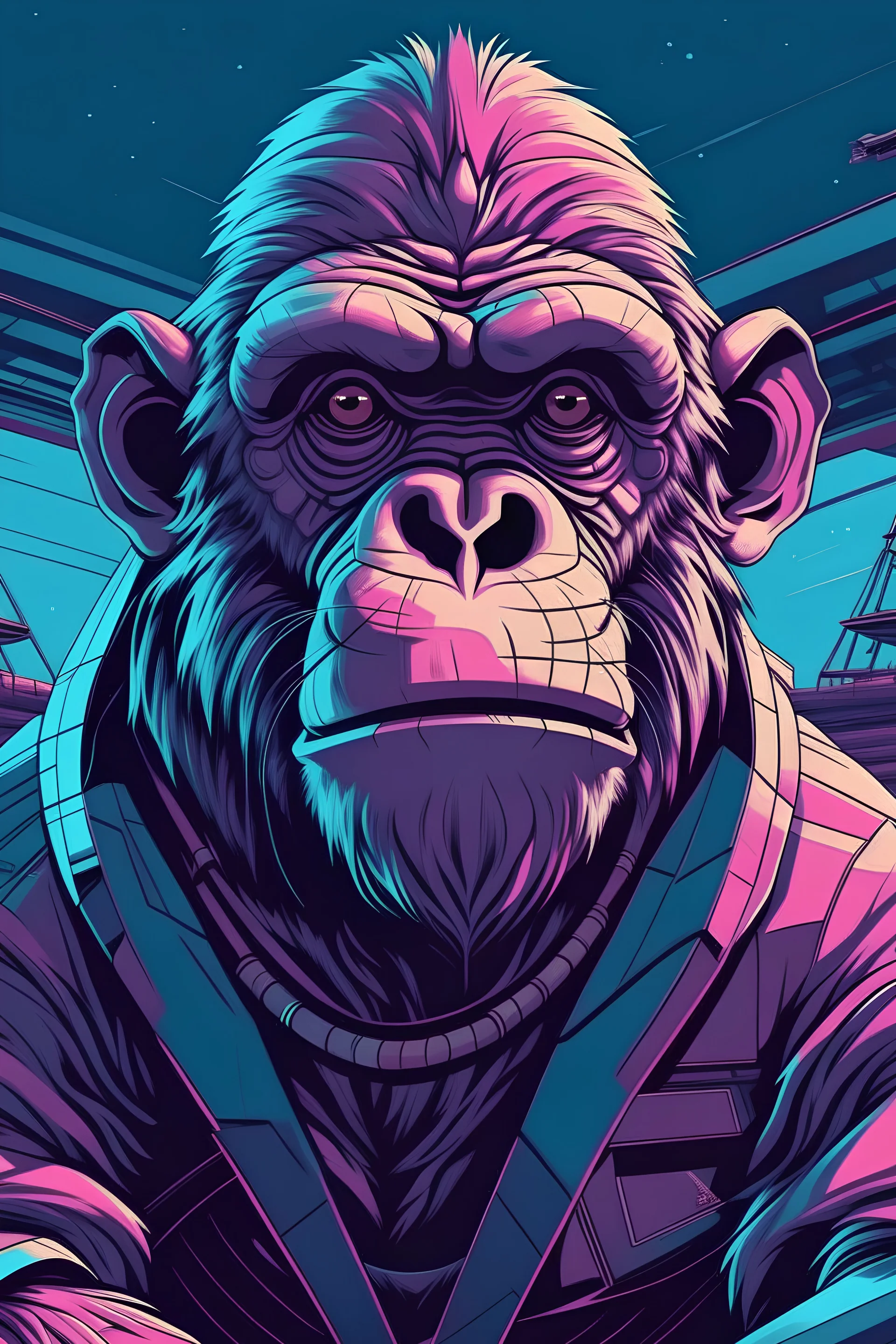 An image of an nft monkey that looks like mutant ape yacht club